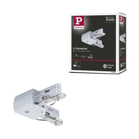 Łącznik szynowy L URail system 230V chrom matowy / metal