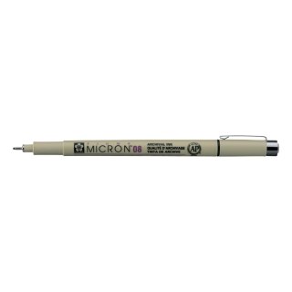 Marker, długopis Pigma Micron 08, 0,5 mm czarny, Sakura