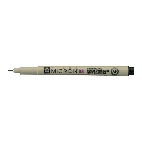 Marker, długopis Pigma Micron 08, 0,5 mm czarny, Sakura
