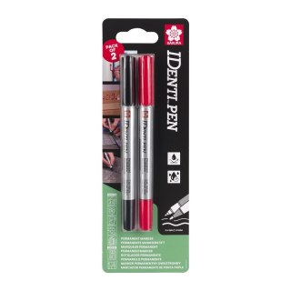 Markery IDenti-Pen czarny czerwony, Sakura