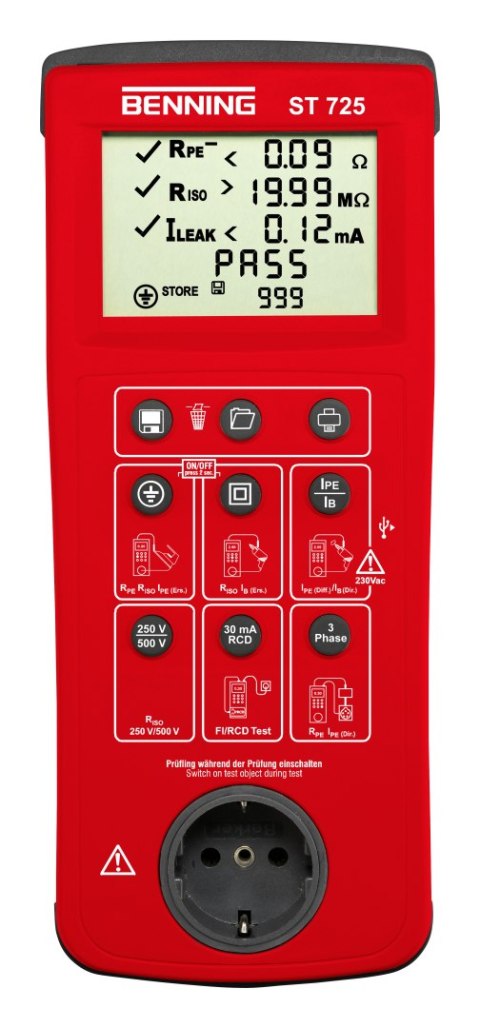 Miernik do testów urządzeń elektrycznych BENNING ST 725