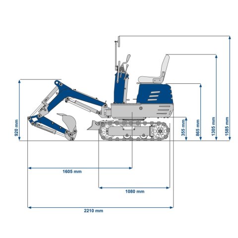 Minikoparka Scheppach EXC815