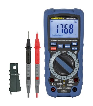 Multimetr CYFROWY samochodowy PAN MULTICAR -2 True RMS CAT III 1000 V 20 A AC/DC pomiar prędkości / czasu trwania / pulsu / tem