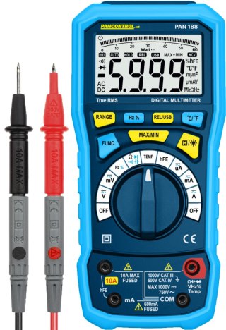 Multimetr cyfrowy PAN 188 True RMS CAT III 1000 V Bluetooth
