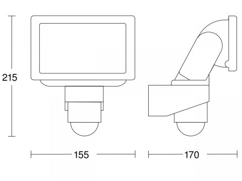 Naświetlacz z czujnikiem Steinel FL1400 LED PIR 14,7W 4000K 1375lm IP44 IK03 230V biały / aluminium