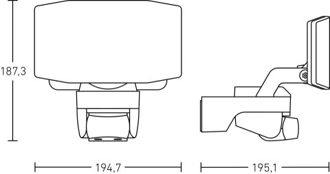 Naświetlacz z czujnikiem Steinel XLED Protect PIR 14,3W 3000K 1642lm IP54 IK03 230V antracytowy / tworzywo sztuczne