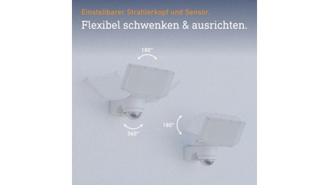Naświetlacz z czujnikiem Steinel XLED Protect PIR 15,1W 3000K 1642lm IP54 IK03 230V biały / tworzywo sztuczne