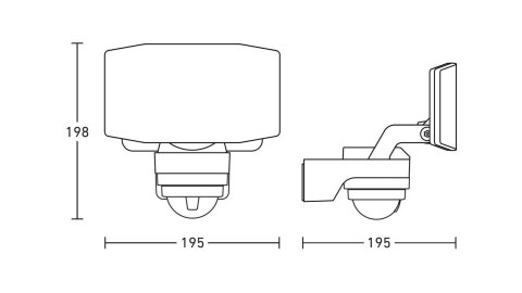 Naświetlacz z czujnikiem Steinel XLED Protect PIR 15,1W 3000K 1642lm IP54 IK03 230V biały / tworzywo sztuczne