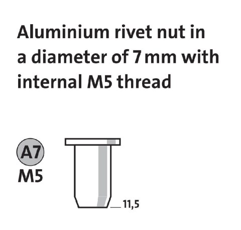 Nitonakrętki aluminiowe AM5/11,5 NOVUS [10 szt.]