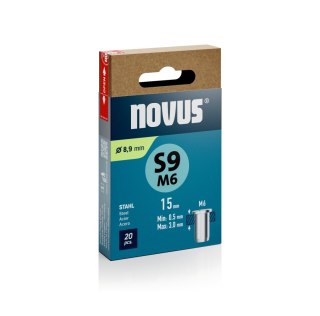 Nitonakrętki stalowe SM6/14,5 NOVUS [20 szt.]