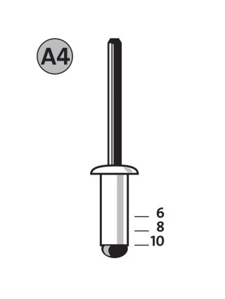 Nity aluminiowe A4/10 NOVUS [30 szt.]