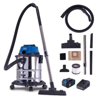 Odkurzacz warsztatowy akumulatorowy 20 V 20 l z akumulatorem 4 Ah i ładowarką C-NTS20-X SET L Scheppach 5907739400