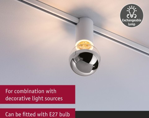 Oprawa Ceiling Socket URail max 1x20W E27 230V biały RAL 9003 / metal