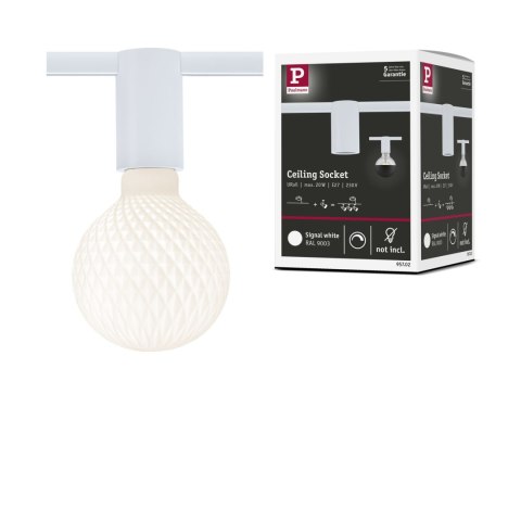 Oprawa Ceiling Socket URail max 1x20W E27 230V biały RAL 9003 / metal