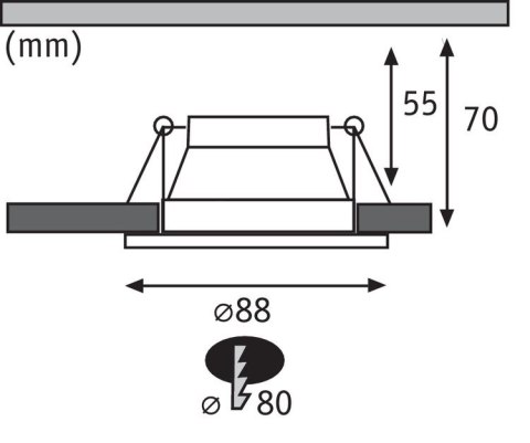 Oprawa do wbudowania COLE COIN LED 3-STEP DIM 1x6W 470lm 2700K IP44 230V biały / srebrny matowy