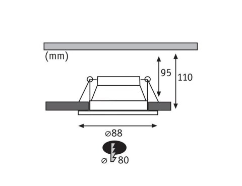 Oprawa do wbudowania COLE GU10. max. 10W 88mm 230V biały matowy/ złoty matowy