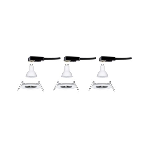 Oprawa do wbudowania NOVA LED DIM stała zestaw 3xGU10 6.5W 460lm 78mm 2700K IP44 230V biały mat