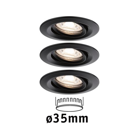 Oprawa do wbudowania NOVA PLUS COIN LED Mini DIM wychylna 3x4W 310lm 66mm 2700K IP23 230V czarny matowy