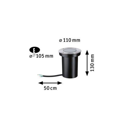 Oprawa dogruntowa FLOOR LED okrągła 2200K IP65 230V stal szlachetna