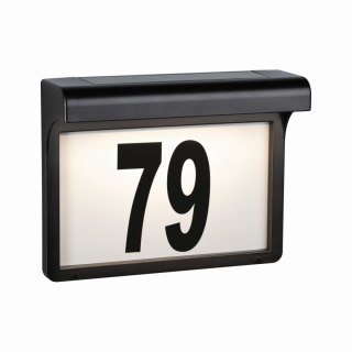 Oprawa elewacyjna DAYTON II LED solar numer domu czujnik zmierzchu 3000K IP44 czarny / tworzywo sztuczne