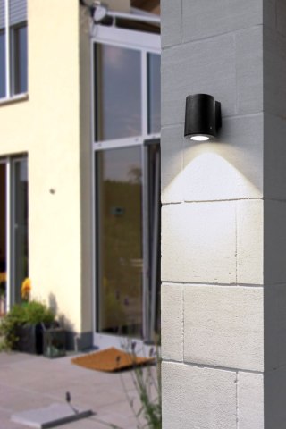 Oprawa elewacyjna FRANCA 90-1L WALL FROSTED Fumagalli GU10 LED CCT 4,8W 128 mm 2700K/4000K SET IP55 230V czarny / tworzywo sztuc