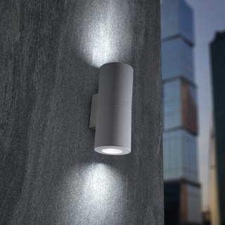 Oprawa elewacyjna FRANCA 90-2L WALL FROSTED Fumagalli GU10 LED CCT 2x4,8W 240 mm 2700K/4000K SET IP55 góra/dół 230V biały / twor