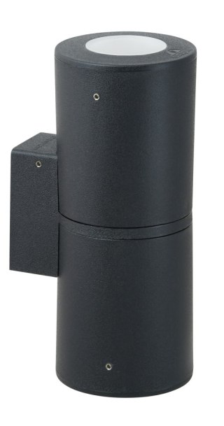 Oprawa elewacyjna FRANCA 90-2L WALL FROSTED Fumagalli GU10 LED CCT 2x4,8W 240 mm 2700K/4000K SET IP55 góra/dół 230V czarny / two