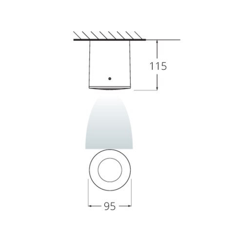 Oprawa elewacyjna FRANCA 90 FROSTED Fumagalli GU10 LED CCT 4,8W 90 mm 2700K/4000K SET IP55 230V biały / tworzywo sztuczne