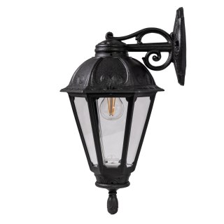 Oprawa elewacyjna kinkiet BISSO/SALEM CLEAR Fumagalli E27 wys.500 mm, szer.315 mm IP55 230V czarny / tworzywo sztuczne
