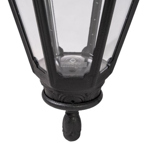 Oprawa elewacyjna kinkiet BISSO/SALEM CLEAR Fumagalli E27 wys.500 mm, szer.315 mm IP55 230V czarny / tworzywo sztuczne
