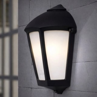 Oprawa elewacyjna kinkiet FABIO BLACK OPAL Fumagalli E27 wys.290mm, szer.215/120 mm IP55 230V czarny / tworzywo sztuczne