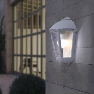 Oprawa elewacyjna kinkiet FABIO WHITE CLEAR Fumagalli E27 wys.290mm, szer.215/120 mm IP55 230V biały / tworzywo sztuczne