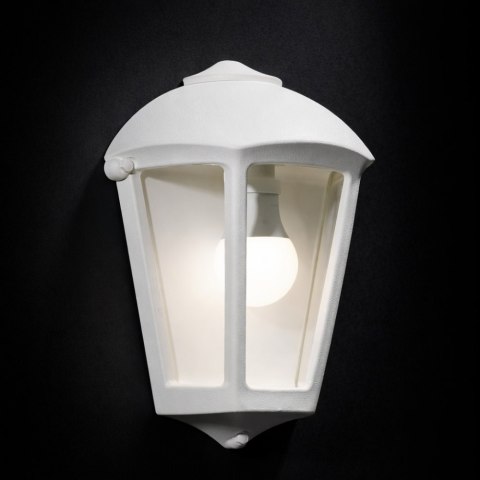 Oprawa elewacyjna kinkiet FABIO WHITE CLEAR Fumagalli E27 wys.290mm, szer.215/120 mm IP55 230V biały / tworzywo sztuczne