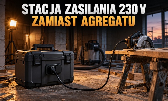 Stacja zasilania 230 V zamiast agregatu: jak dobrać ją do narzędzi?