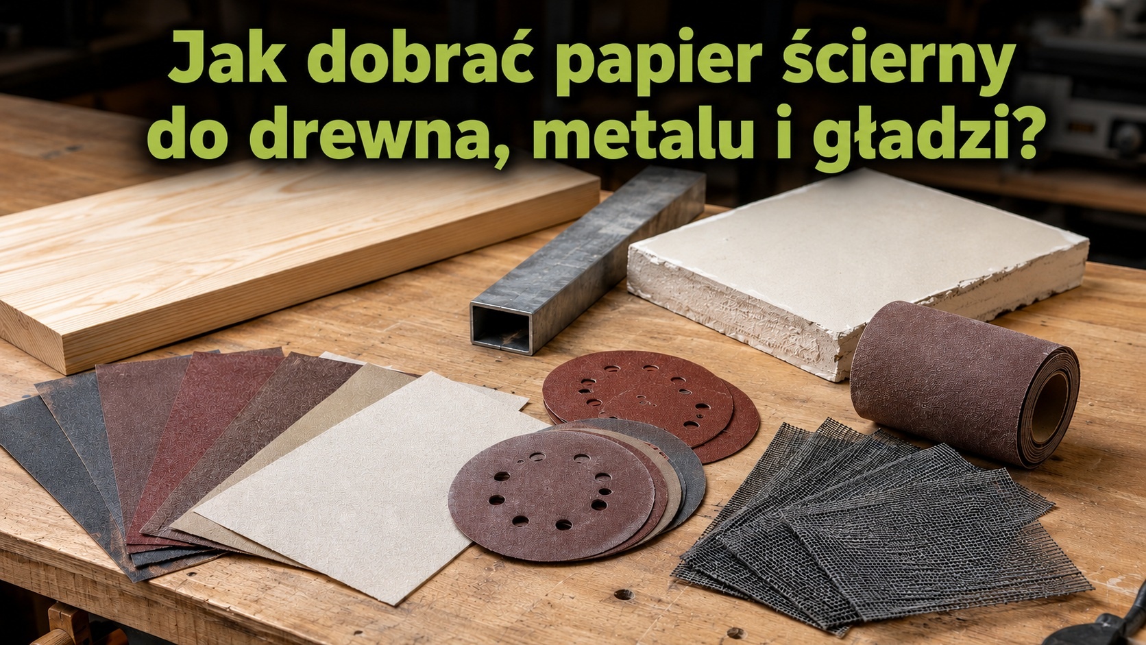 Jak dobrać papier ścierny do drewna, metalu i gładzi?