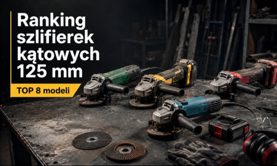 Ranking szlifierek kątowych 125 mm 2026 - TOP 8 modeli e-metal