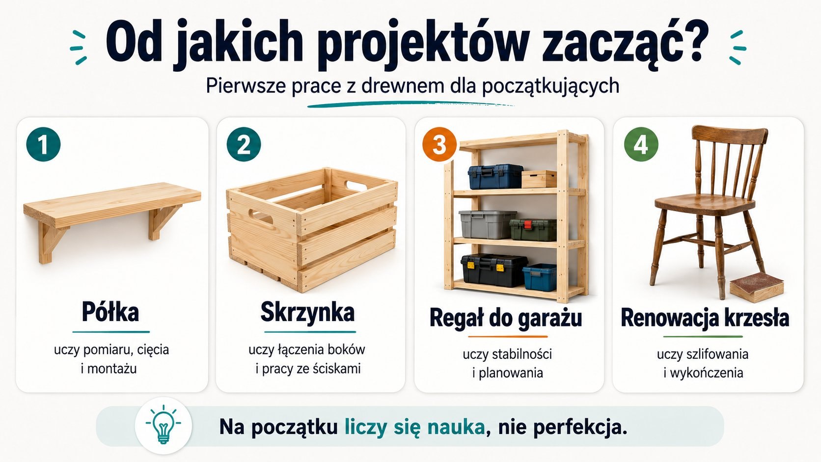 Od jakich projekt&oacute;w zacząć naukę stolarstwa