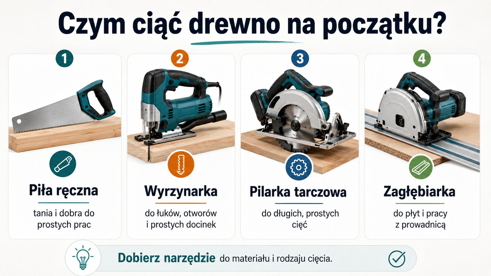 Czym ciąć drewno na początku